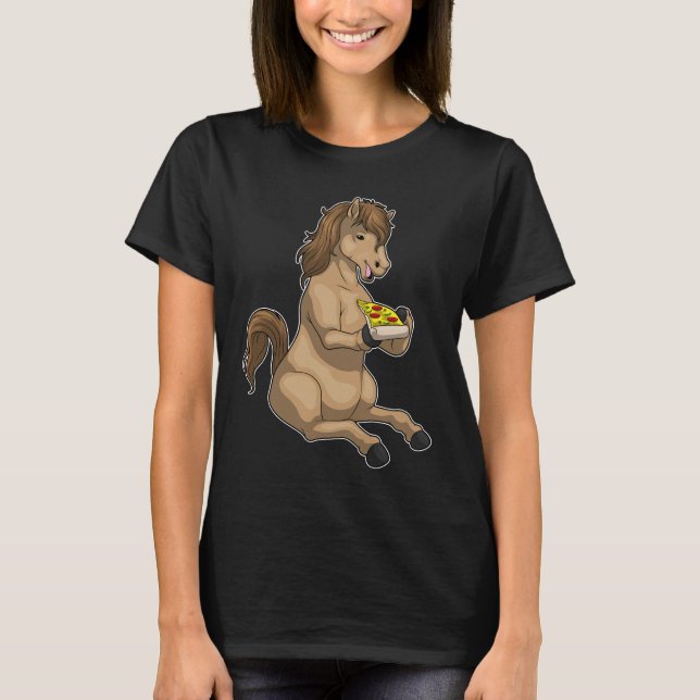 Horse Pizza T Shirt (Framsida)