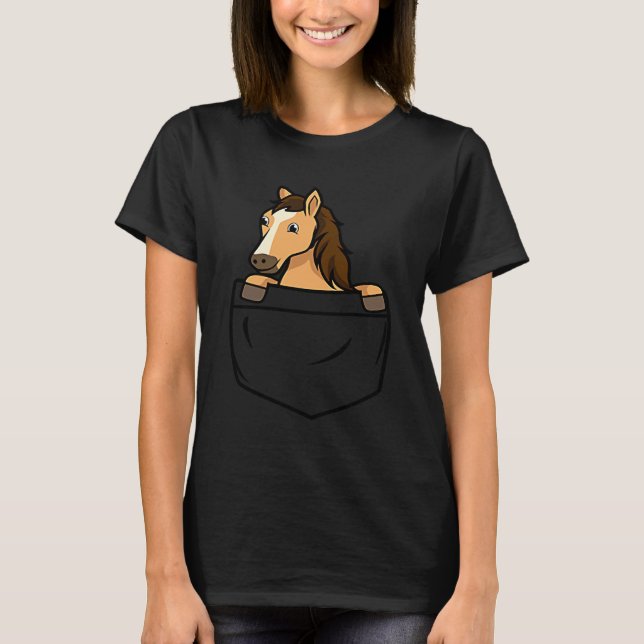 Horse Pocket For Horse T Shirt (Framsida)