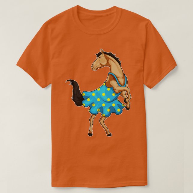 Horse Polka dots Dress T Shirt (Design framsida)
