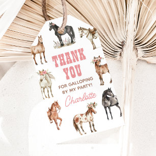 Horse Pony Birthday Tack Gift Märkres Presentetikett
