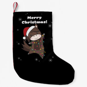 Horse Pony jul Snö Winter Animals Horses Liten Julstrumpa