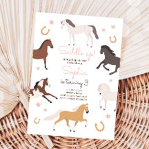 Horse Pony Saddle Up Cowgirl Girl Birthday