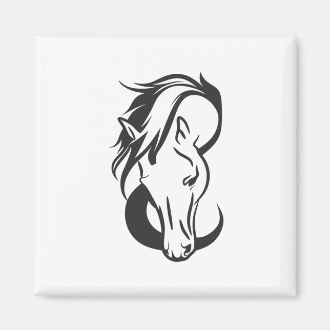 Horse portrait, magnet (Framsidan)