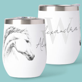 Horse porträtt Animal teckning Equestrian art Namn