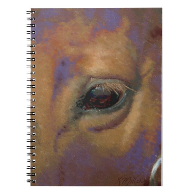 Horse Porträtt Anteckningsbok Med Spiral (Framsidan)