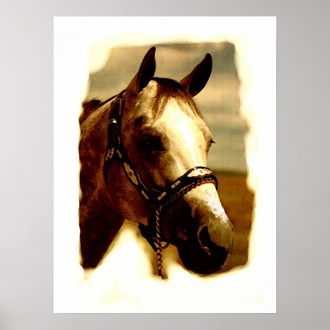 Horse Porträtt Artwork Poster (Framsidan)