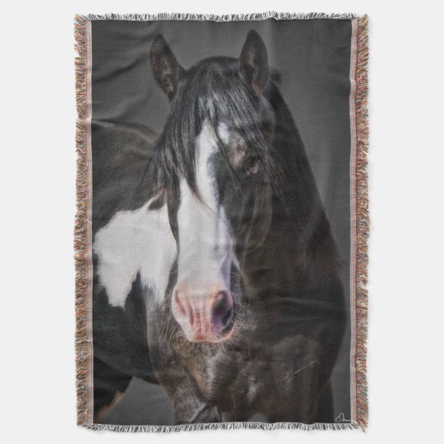 Horse Porträtt II Filt (Framsidan Vertikal)