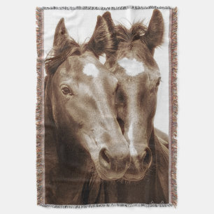 Horse Porträtt III Filt