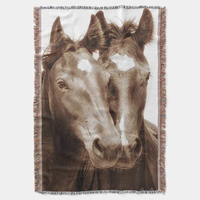 Horse Porträtt III Filt (Framsidan Vertikal)