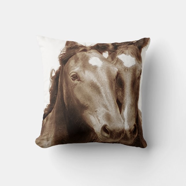 Horse Porträtt III Kudde (Framsida)