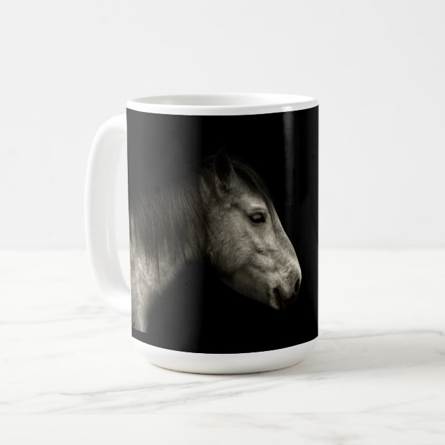 Horse porträtt kaffemugg (Framsida vänster)