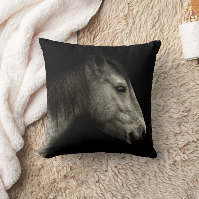 Horse porträtt kudde (Filt)