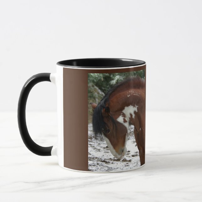 Horse Porträtt med Namn Mugg (Vänster)