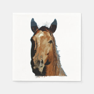 Horse Porträtt Pappersservett