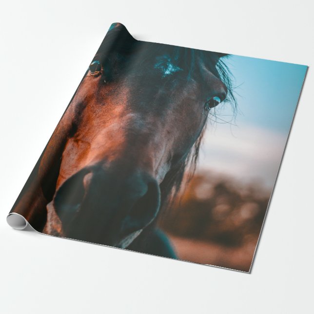 HORSE PORTRÄTT PRESENTPAPPER (Utrullad)