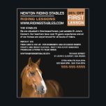 Horse Porträtt, Riding Instructor, Akademy Flygblad<br><div class="desc">Horse Porträtt,  Riding Instructor,  Academy Advertising Flyers av Affärskortet Store.</div>