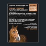 Horse Porträtt, Riding Instructor, Akademy Flygblad<br><div class="desc">Horse Porträtt,  Riding Instructor,  Academy Advertising Flyers av Affärskortet Store.</div>