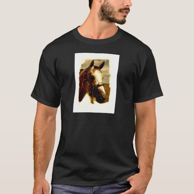 Horse Porträtt T-shirt (Framsida)