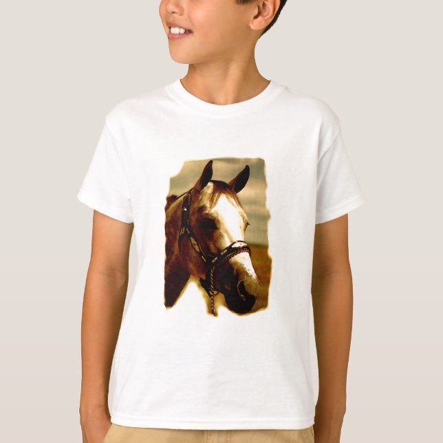 Horse Porträtt Tee Shirt (Framsida)