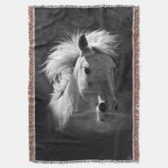 Horse Porträtt V Filt (Framsidan Vertikal)