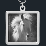 Horse Porträtt V Silverpläterat Halsband<br><div class="desc">Djur</div>