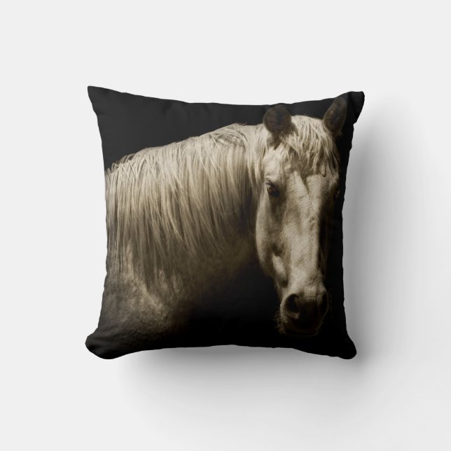 Horse Porträtt VI Kudde (Framsida)