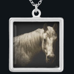 Horse Porträtt VI Silverpläterat Halsband<br><div class="desc">Djur</div>