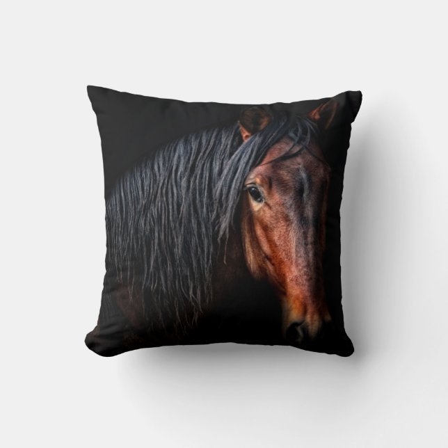 Horse Porträtt VII Kudde (Framsida)