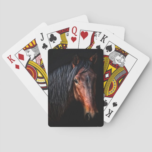 Horse Porträtt VII Spel Kort (Baksidan)