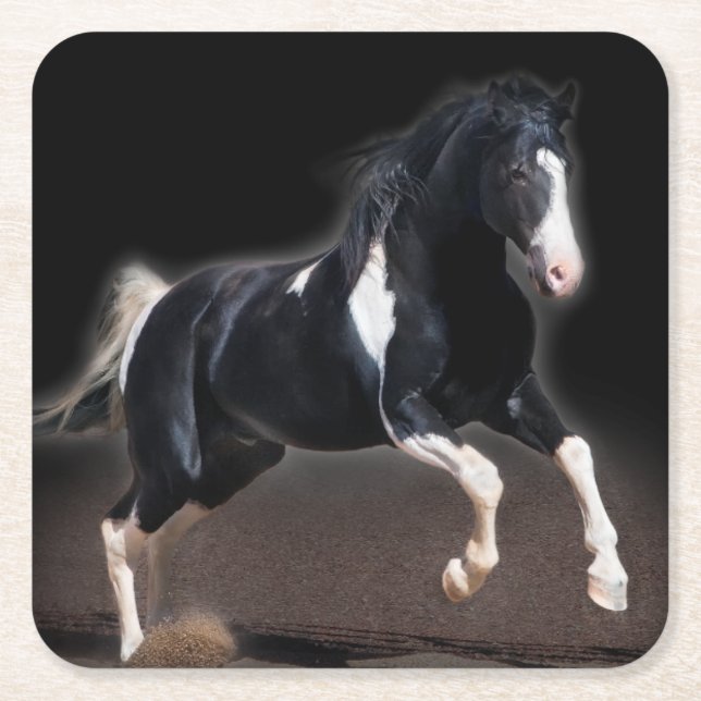 Horse Porträtt VIII Underlägg Papper Kvadrat (Framsidan)