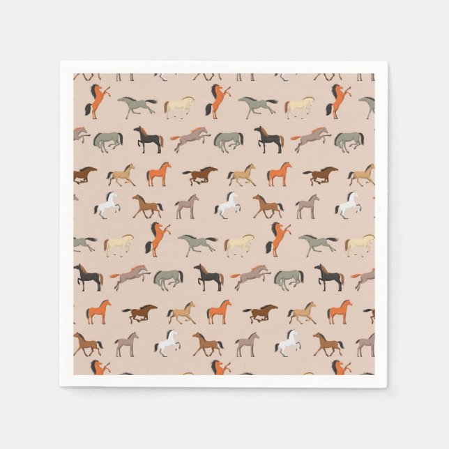 Horse Print Mönster, Boys Girls & Kids, Horse Gift Pappersservett (Framsidan)
