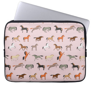 Horse Print Mönster, Women & Girls Kid, Cowgirl Laptop Fodral