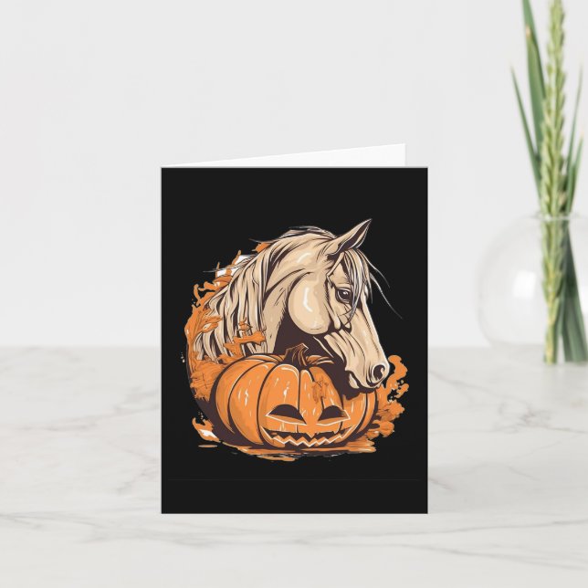 Horse Pumpkin Halloween Costume  E Kort (Framsida)