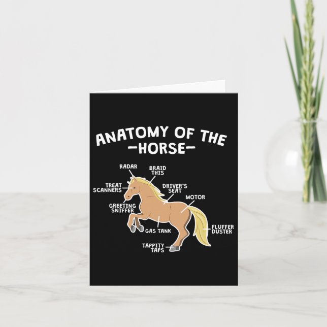 Horse Pun Anatomy of Horse  Equest Kort (Framsida)