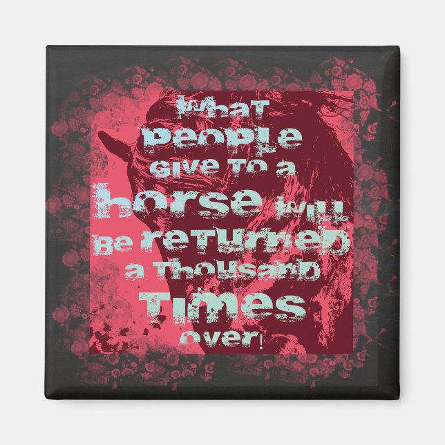 Horse Quote II - Magnet (Framsidan)