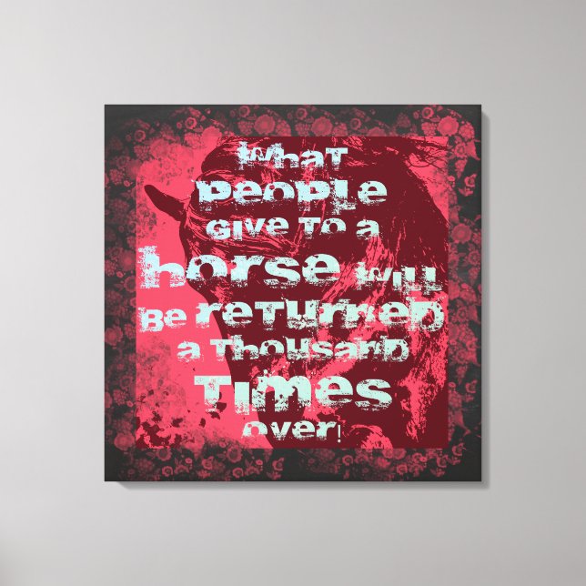 Horse Quote II - Wrapped Canvas (Framsida)