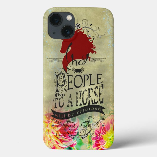 Horse Quote - iPad Case (Baksida)