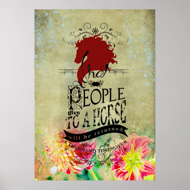 Horse Quote - Poster (Framsidan)