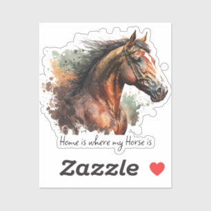Horse Quote Watercolor Anpassningsbar Photo Riding Klistermärken