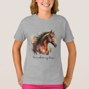 Horse Quote Watercolor Anpassningsbar Photo Riding T Shirt