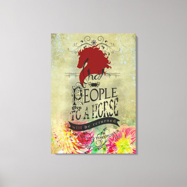 Horse Quote - Wrapped Canvas (Framsida)