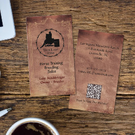 Horse Ranch Business Din Logotyp QR-kod Visitkort