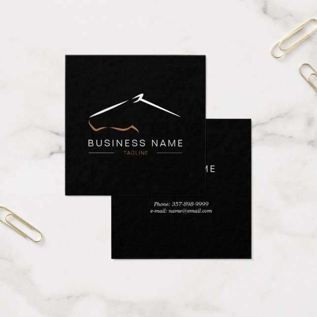 Horse Ranch | Horse Farm Fyrkantigt Visitkort (Kontor)