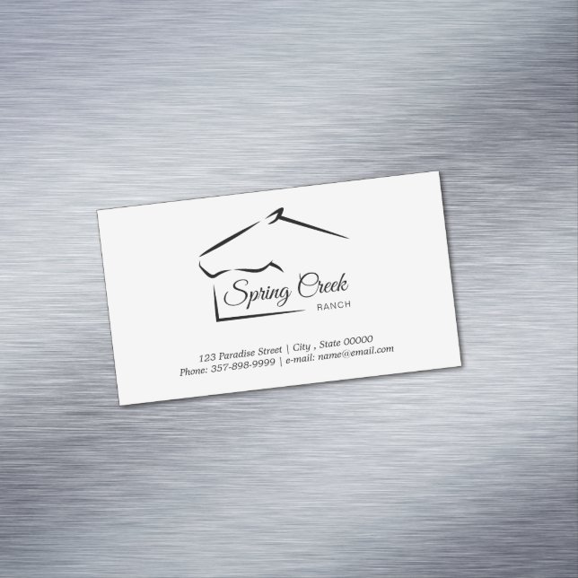 Horse Ranch | Horse Farm Magnetiska Visitkort (In Situ)