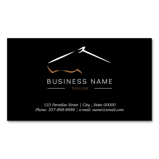 Horse Ranch | Horse Farm Magnetiska Visitkort (Framsida)