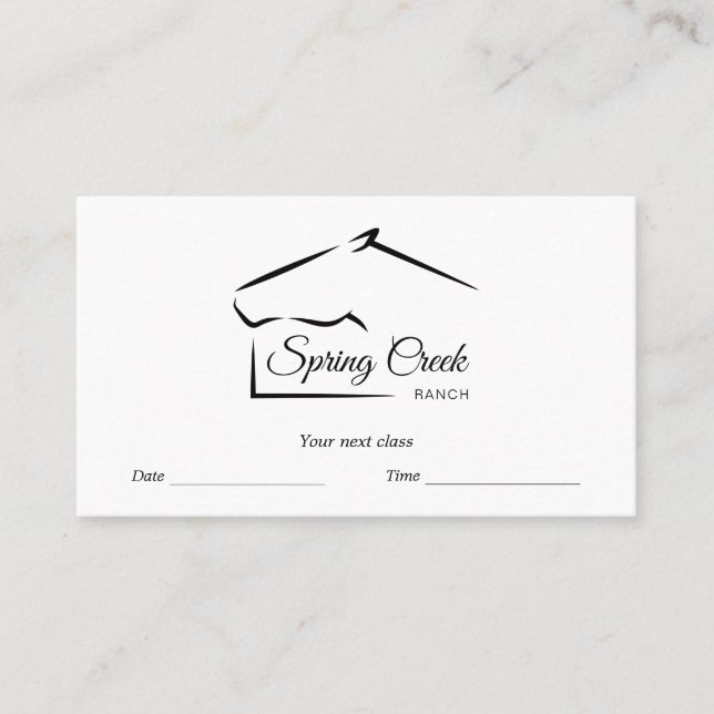 Horse Ranch | Horse Farm Tidsbeställning Kort (Framsida)