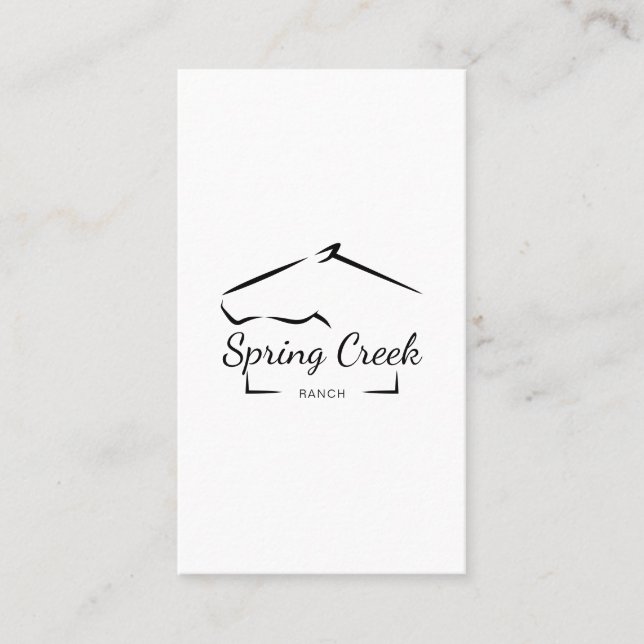 Horse Ranch | Horse Farm Visitkort (Framsida)