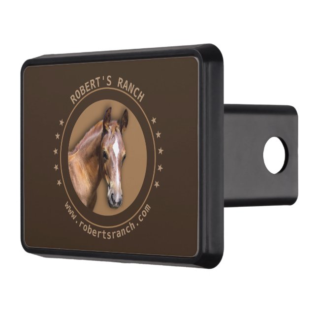Horse Ranch/Stable (anpassade) Hitch Cover Dragkroksskydd (Vänster)