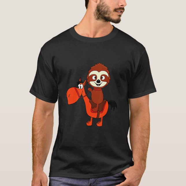 Horse Reiten Riding Tier Animal T Shirt (Framsida)