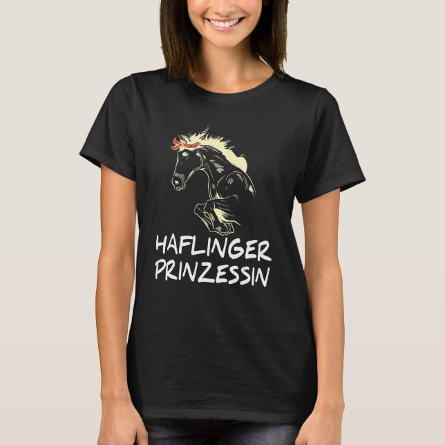 Horse Reiter Haflinger Girls Jumping Haflinger Pri T Shirt (Framsida)